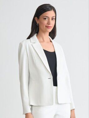 $99 KASPER Waist Seam Petite Blazer Vanilla Ice Size 10P